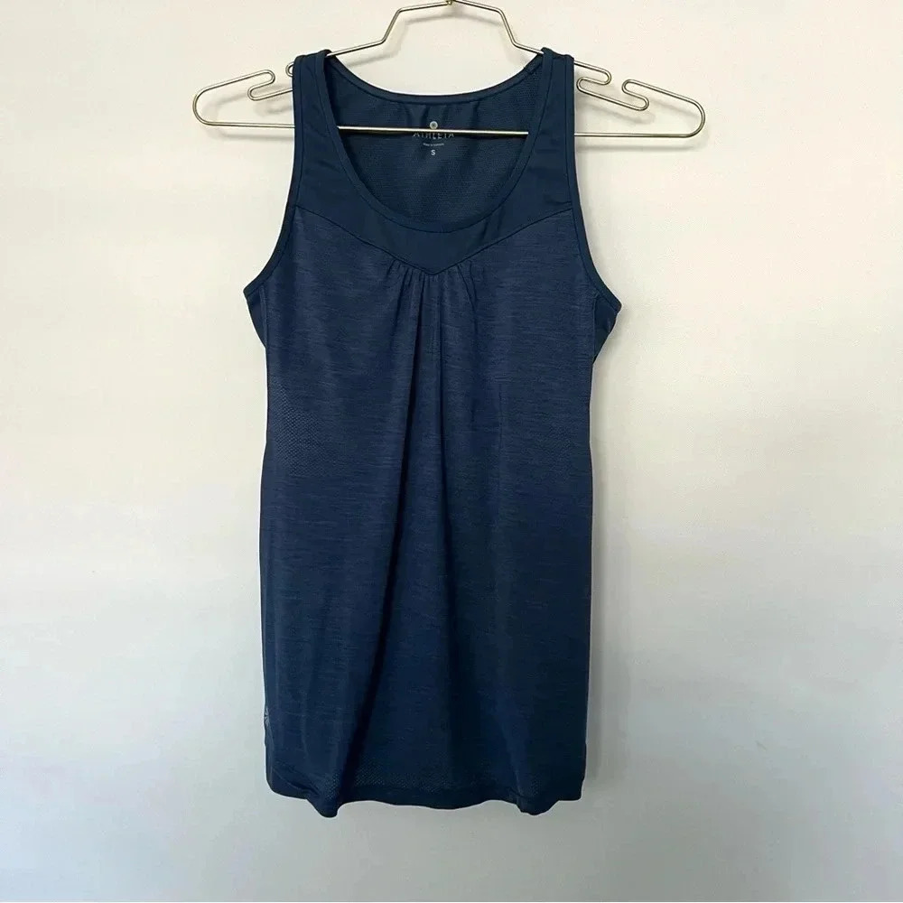 Athleta Gel Mesh Supercharged Tank Top Size Small Iron Blue
